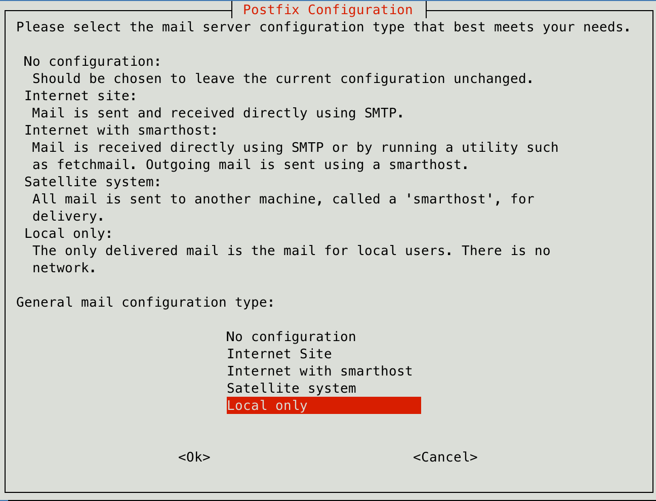 Postfix Configuration
