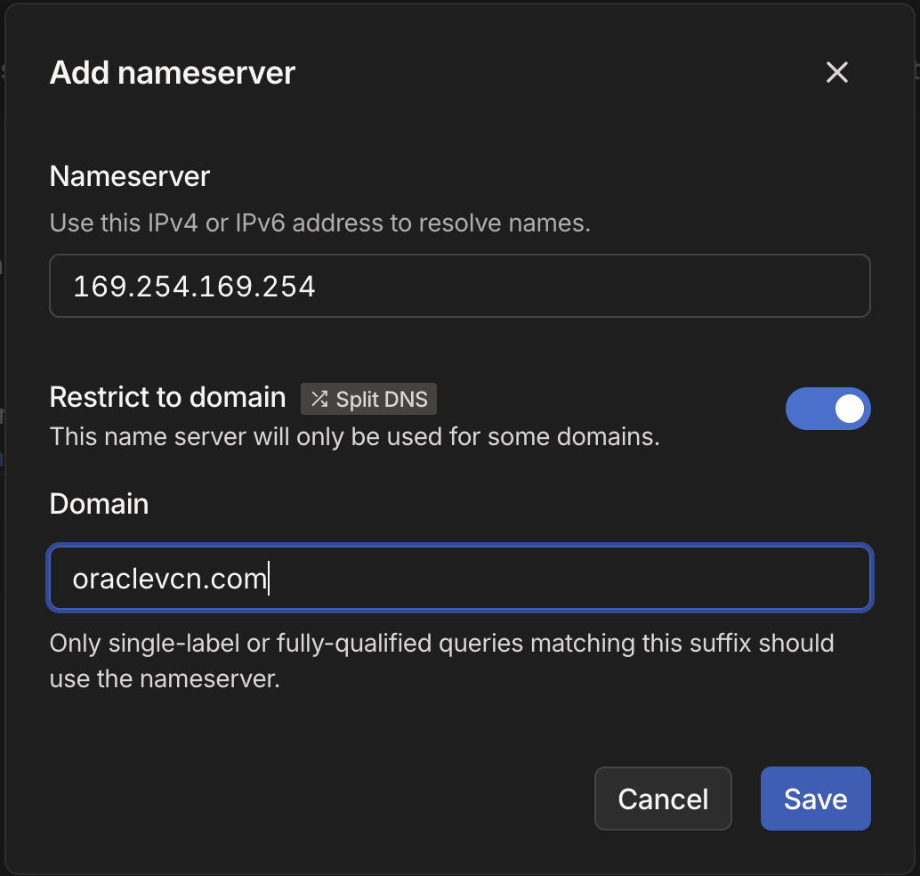 tailscale.oraclevcn-dns